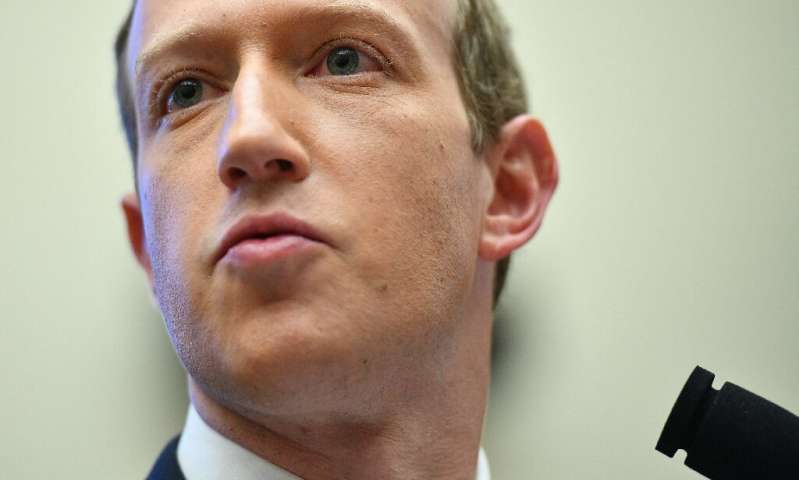 Le président-directeur général de Facebook, Mark Zuckerberg, témoigne devant le comité des services financiers de la Maison le 23 octobre 2019