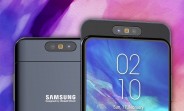 La vidéo du Samsung Galaxy A90 montre un curseur avec un appareil photo rotatif