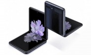 Rendus officiels de la fuite du Samsung Galaxy Z Flip en noir et violet, surface complète