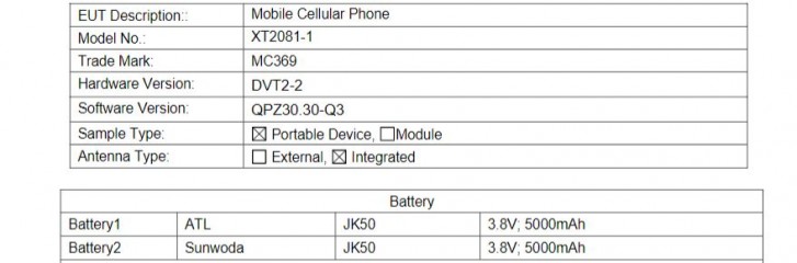 Moto E7 obtient la certification avec une batterie de 5000 mAh et un chargeur de 10 W