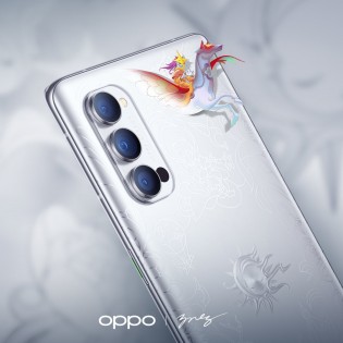 Images promotionnelles de l'Oppo Reno4 Pro 5G Artist Limited Edition