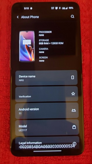 Prototype OnePlus 9 5G