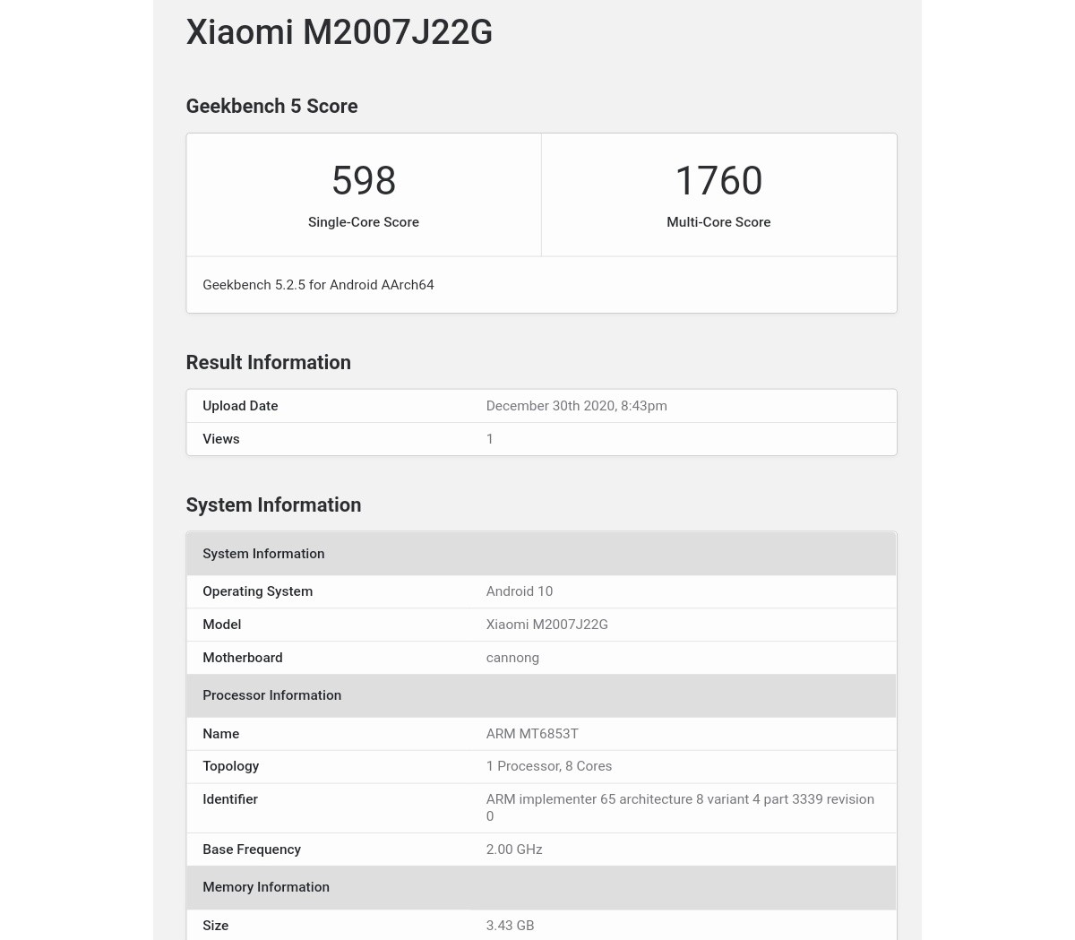 Le prochain Redmi Note 9T exécute Geekbench, a des spécifications et des images publiées