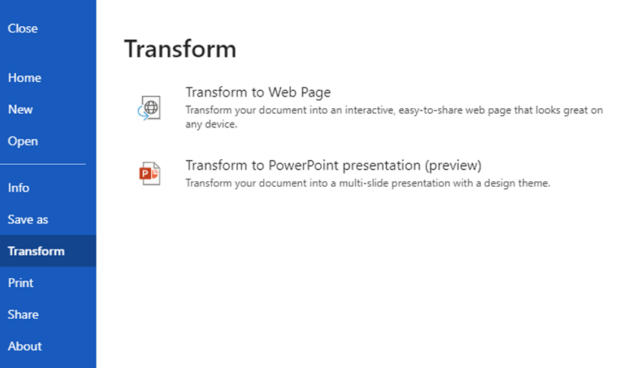 transformer un document word en presentation powerpoint