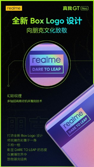 Realme GT Neo avec triple caméra 64MP et logo Box