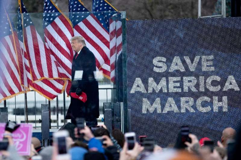 Donald Trump s'adresse à ses partisans avant l'émeute au Capitole américain le 6 janvier 2021