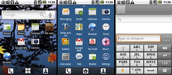 Interface utilisateur du Samsung Galaxy Europe