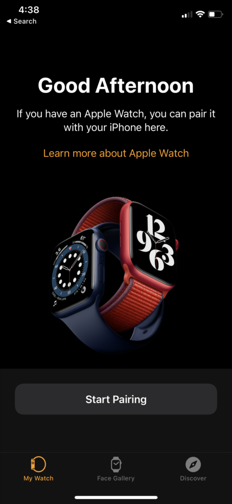 appairer Apple Watch commencer l'appairage