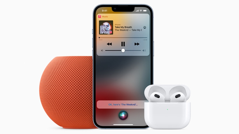 Une image d'Apple Music contrôlé par Siri.