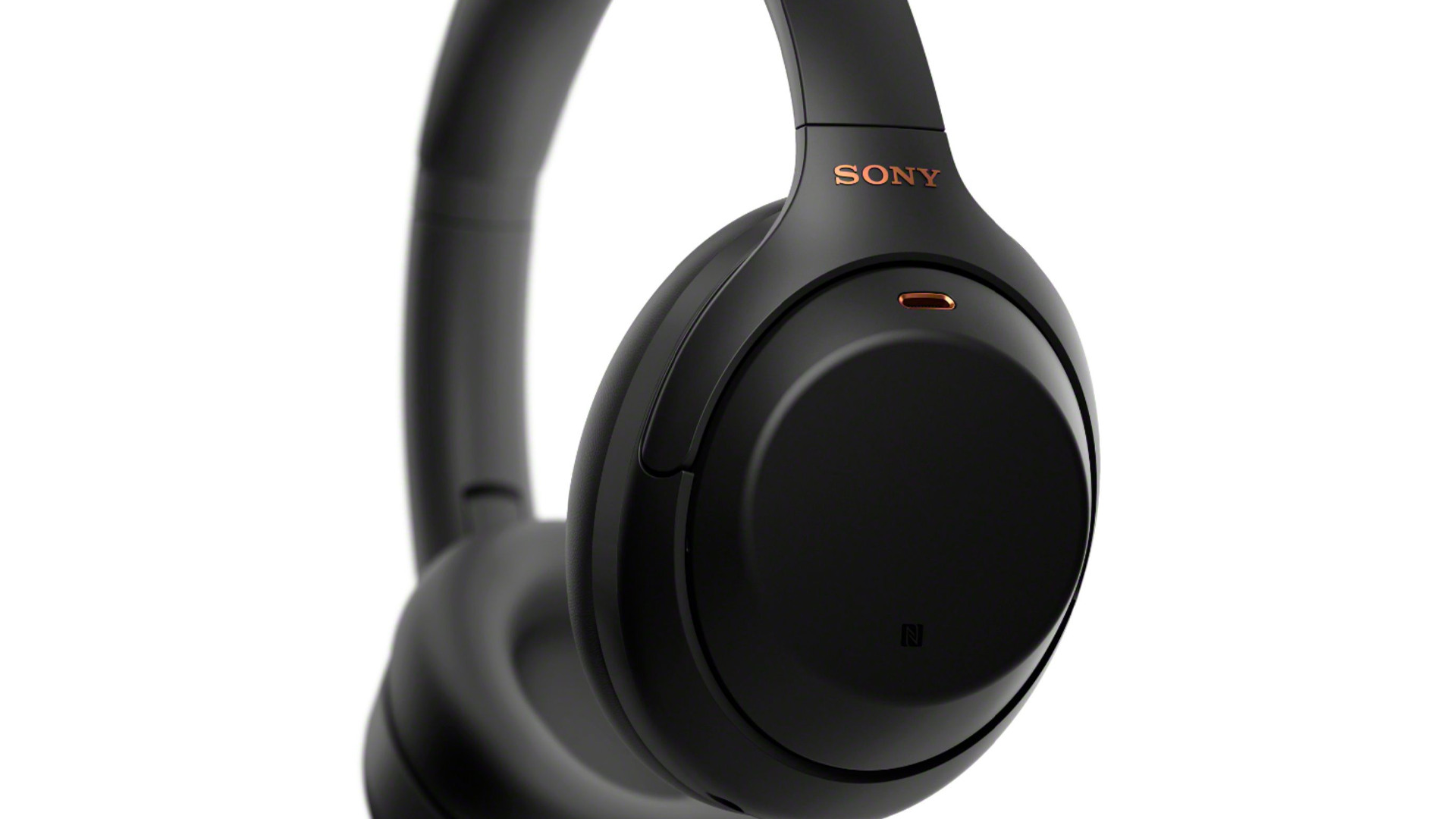 Le casque antibruit sans fil WH-1000XM4 de Sony sur fond blanc.