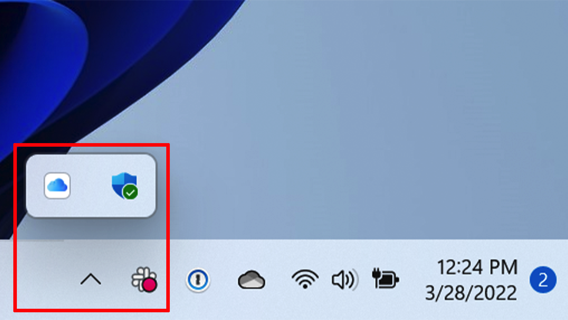 Extension des icônes de la barre d'état système de Windows 11 
